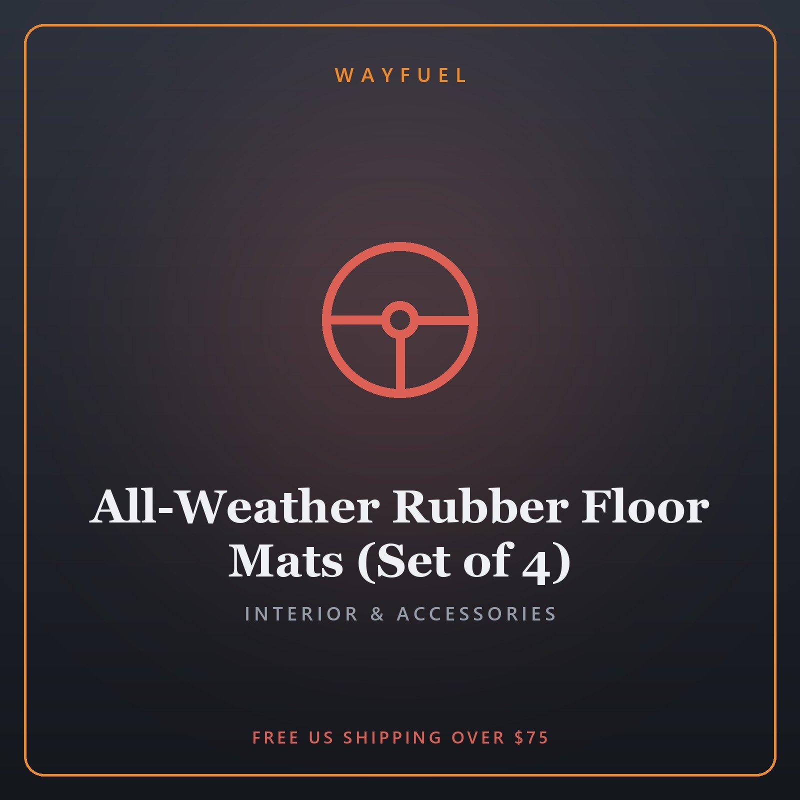 All-Weather Rubber Floor Mats (Set of 4)
